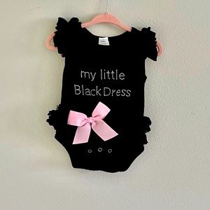 Infant Girls “My Little Black Dress” Onesie